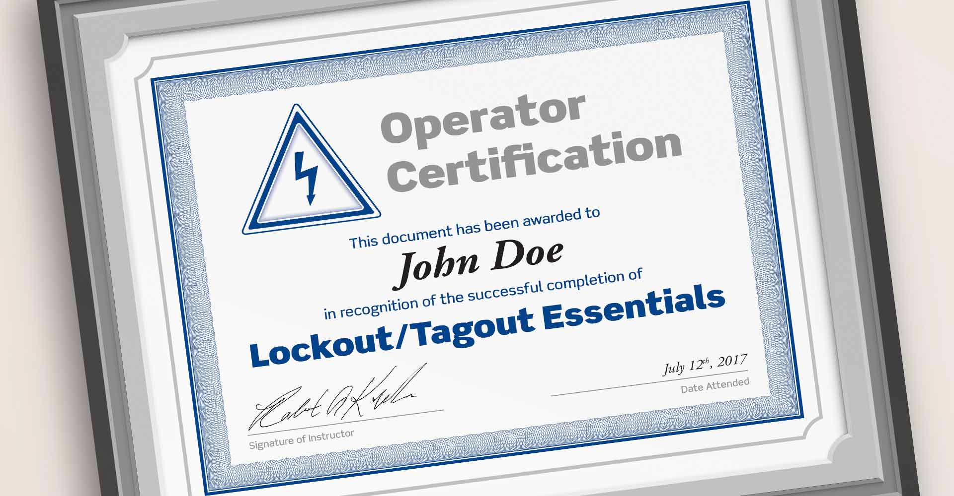 Safety Training Certificate Example