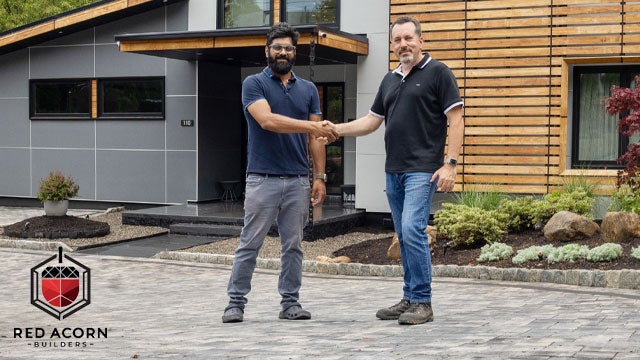 Russell Crosby and Dev Patel, founders of Red Acorn Builders in Paramus, N.J.