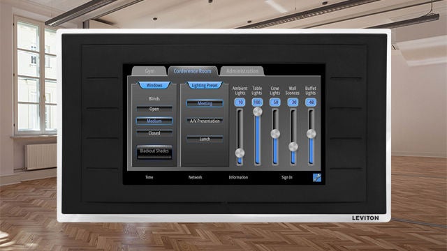Touch Screen Lighting Control in an Open Office