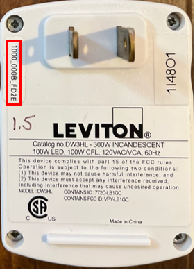 Decora Serial Number