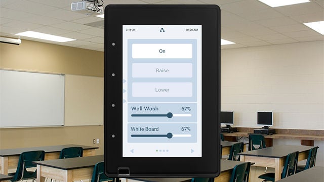 GreenMAX DRC Touch Screen Lighting Control in an Education Application