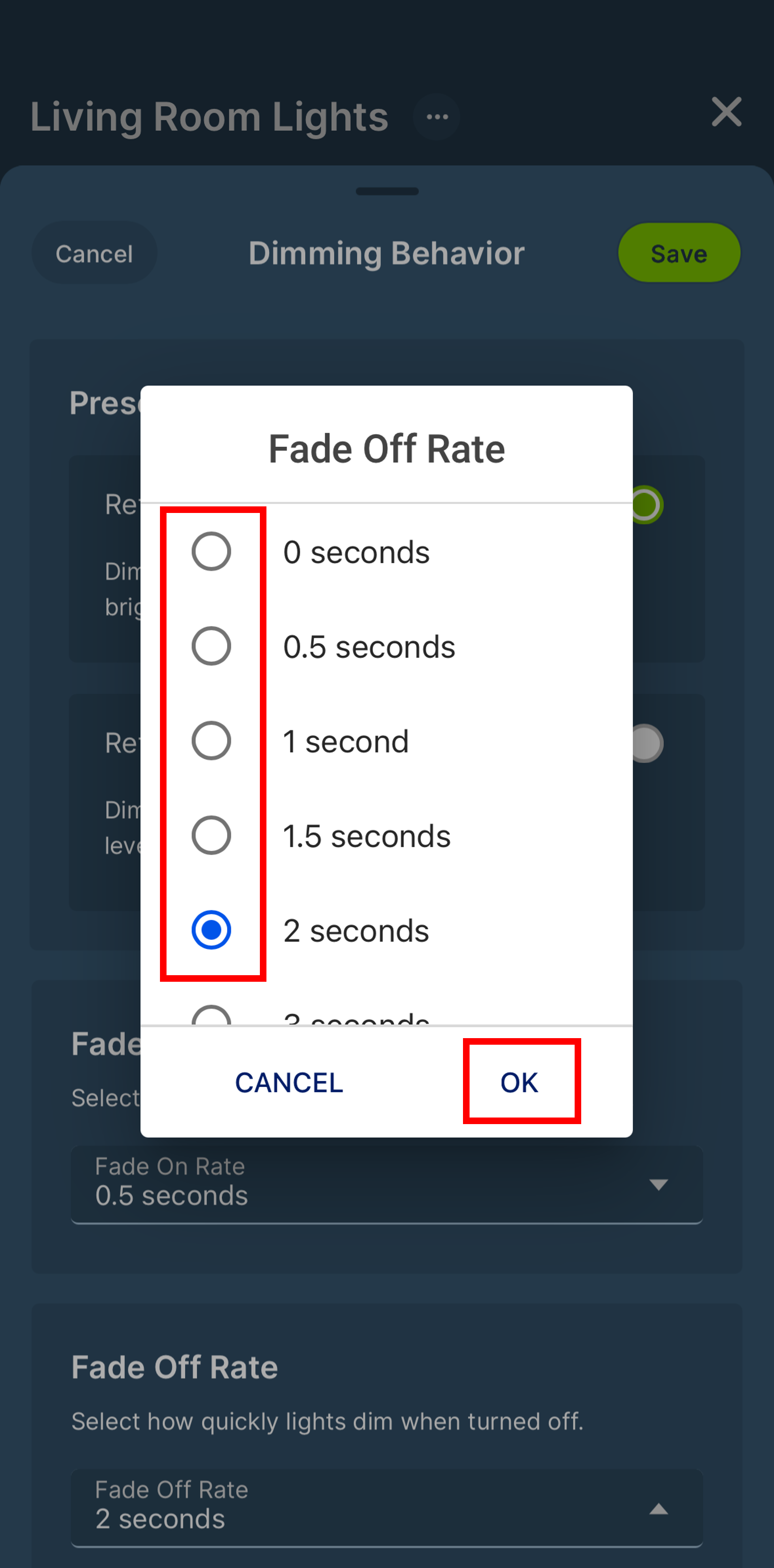 Dimmer Behavior