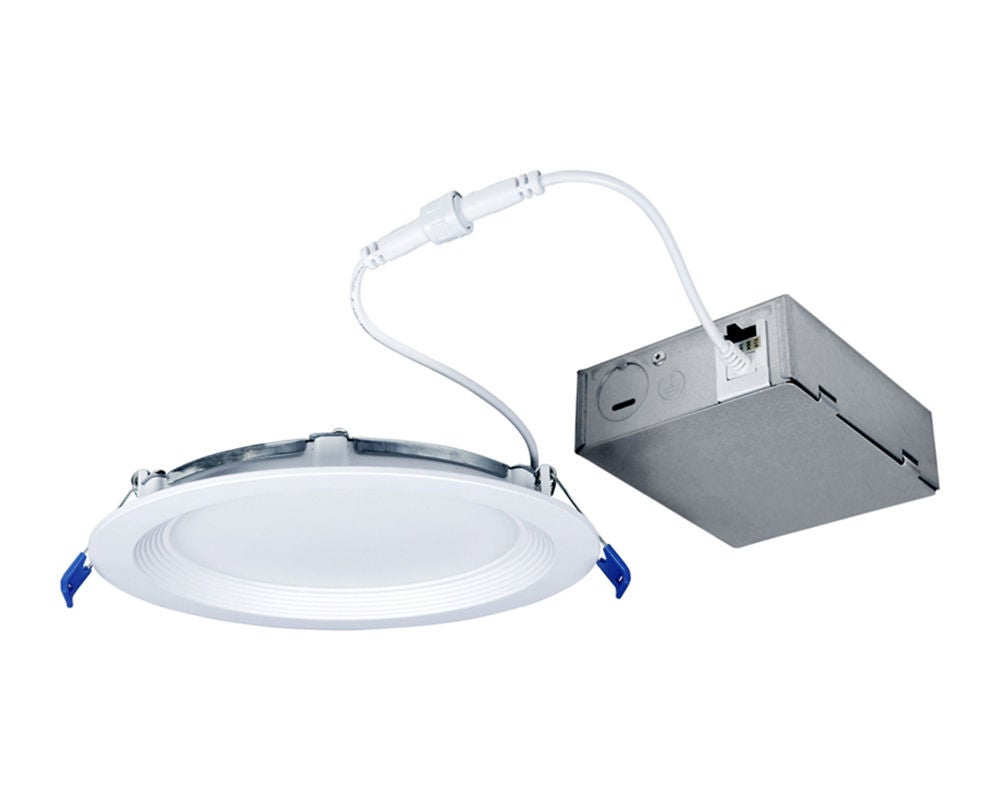 Leviton DBR60-S1W - Baffle Slim Downlight with Selectable CCT, 6-inch Round Aperture