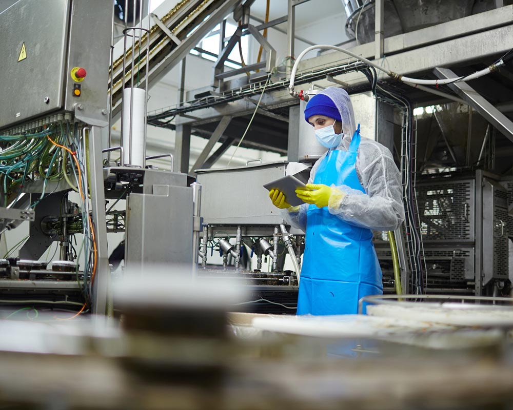 Worker in Industrial Facility