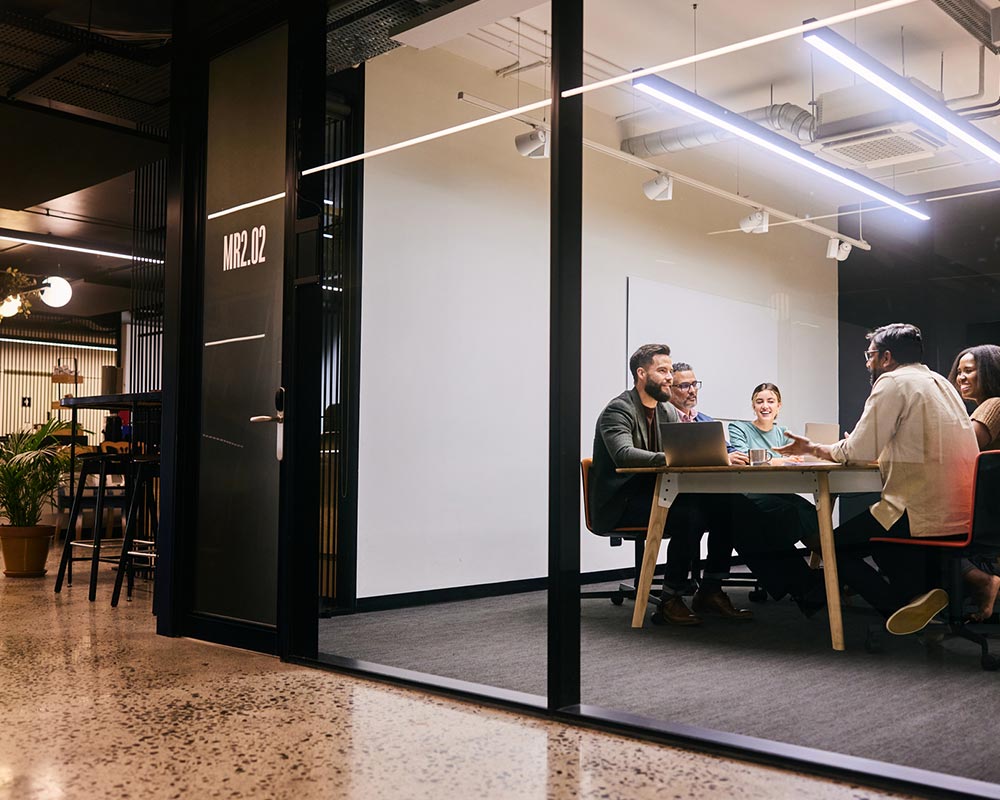 Group in office meeting room