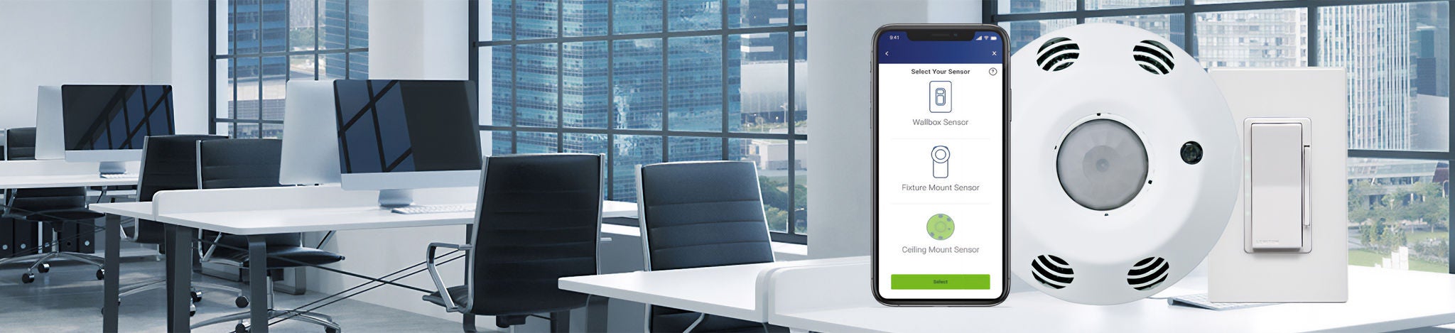 Smart Ceiling Mounted Room Controls and Occupancy Sensors
