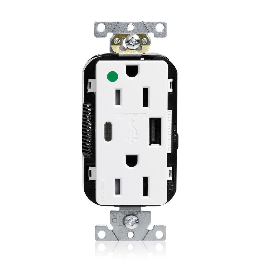 Lev Lok Modular Straight Blade Receptacles Leviton 7107