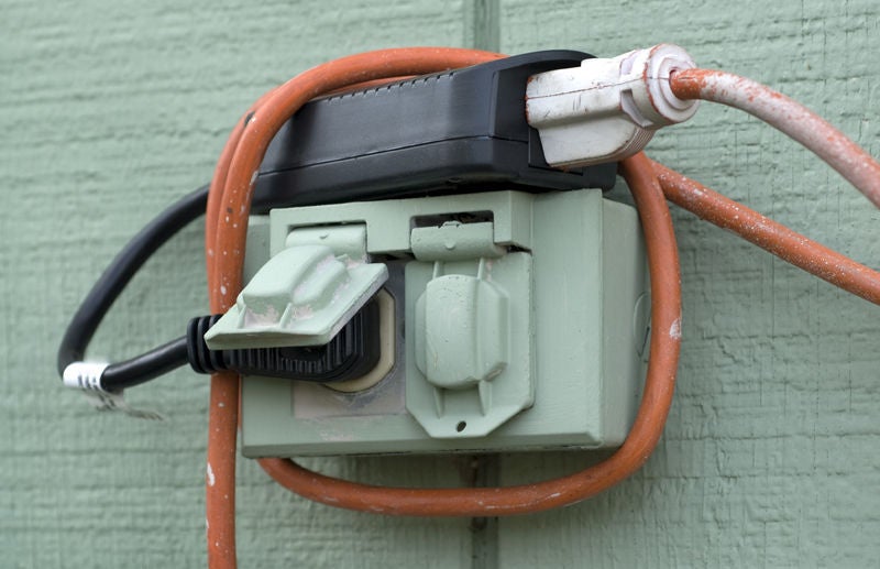 OSHA code example - portable gfci plugged into outlet