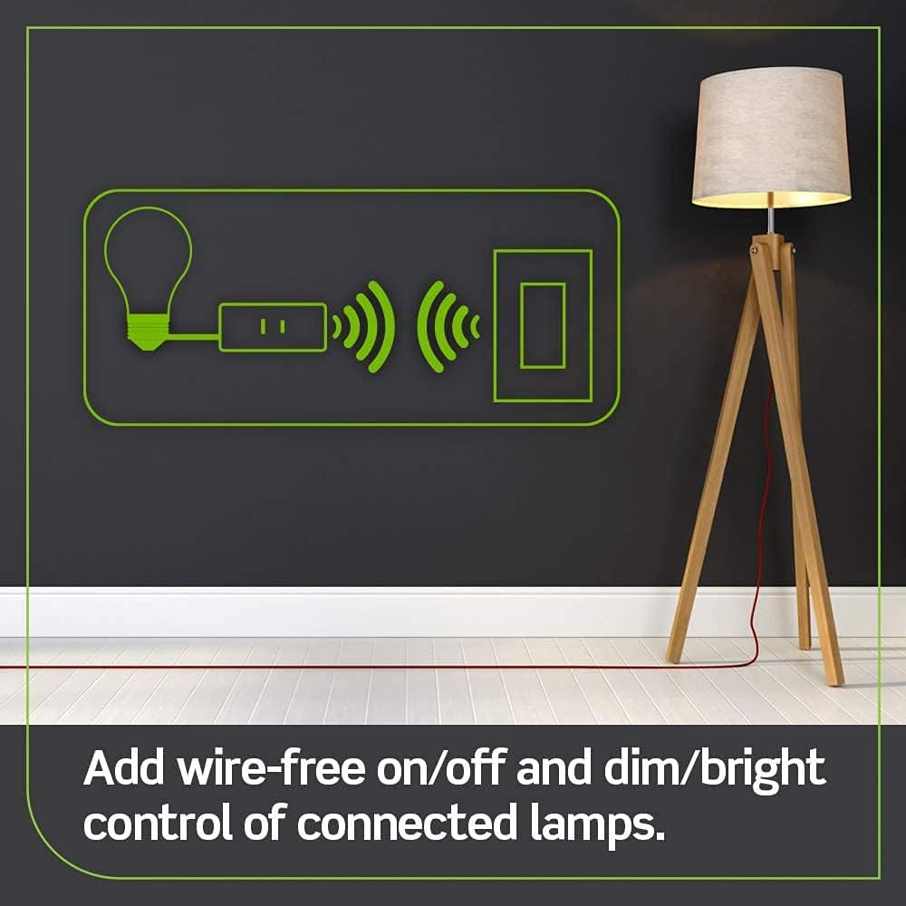 Add wire-free on/off and dim/bright control of connected lamps.