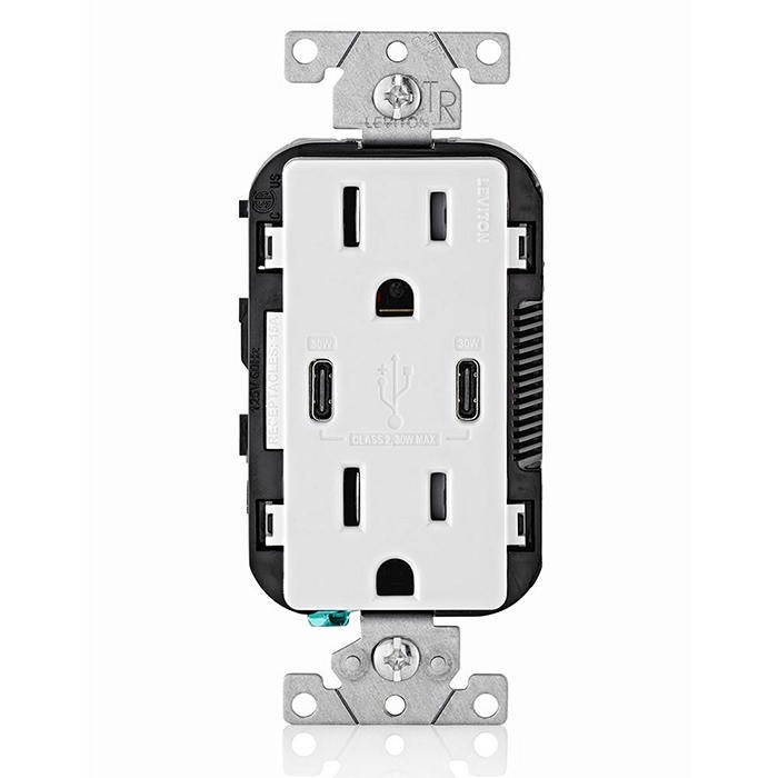 Leviton T5634 - 60W USB A/C Charger with Power Delivery