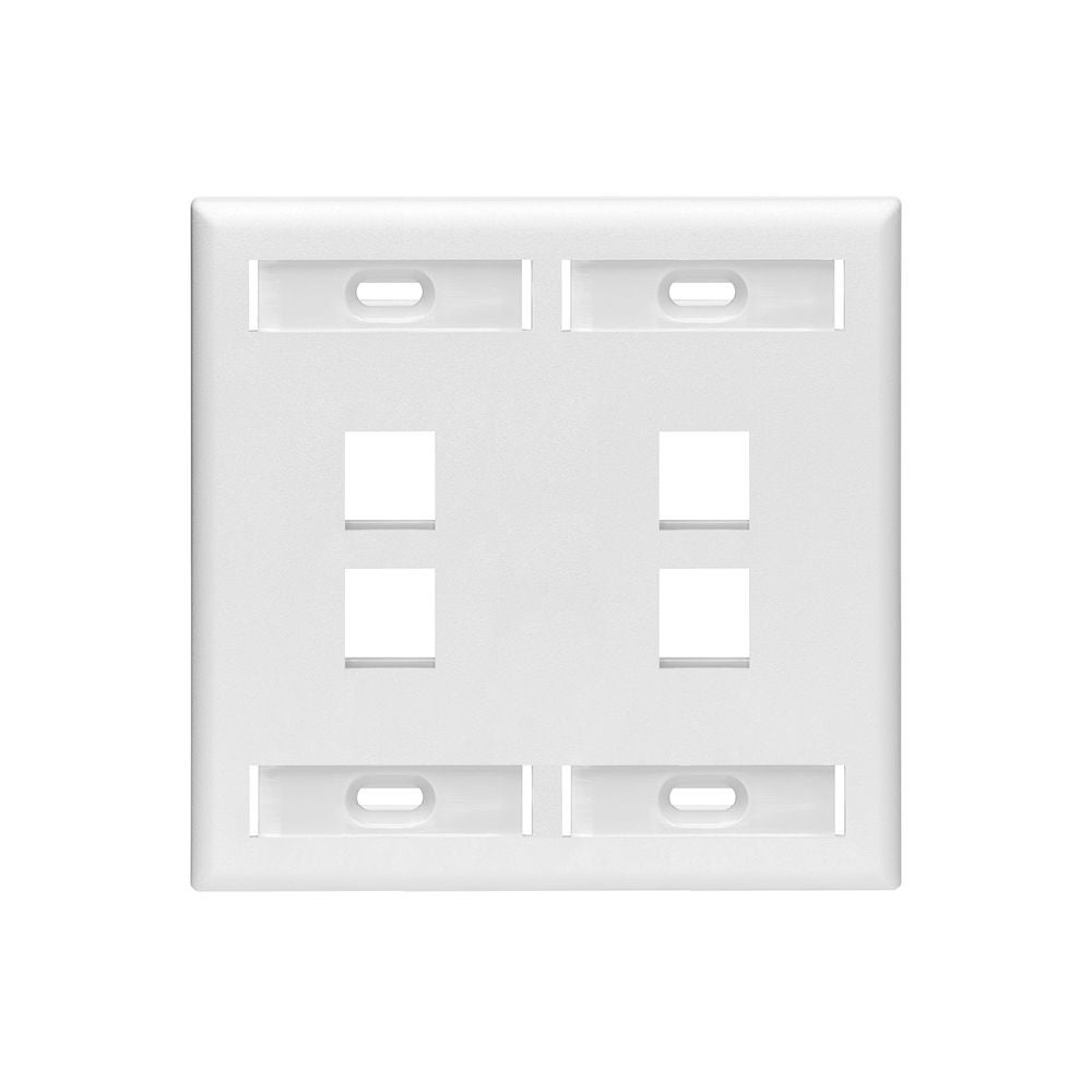 QUICKPORT Dual Gang Wallplates with ID Windows