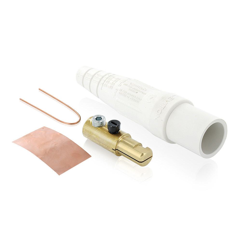 Product image for Male Plug, #2 - 2/0 AWG, Single Set Screw Termination