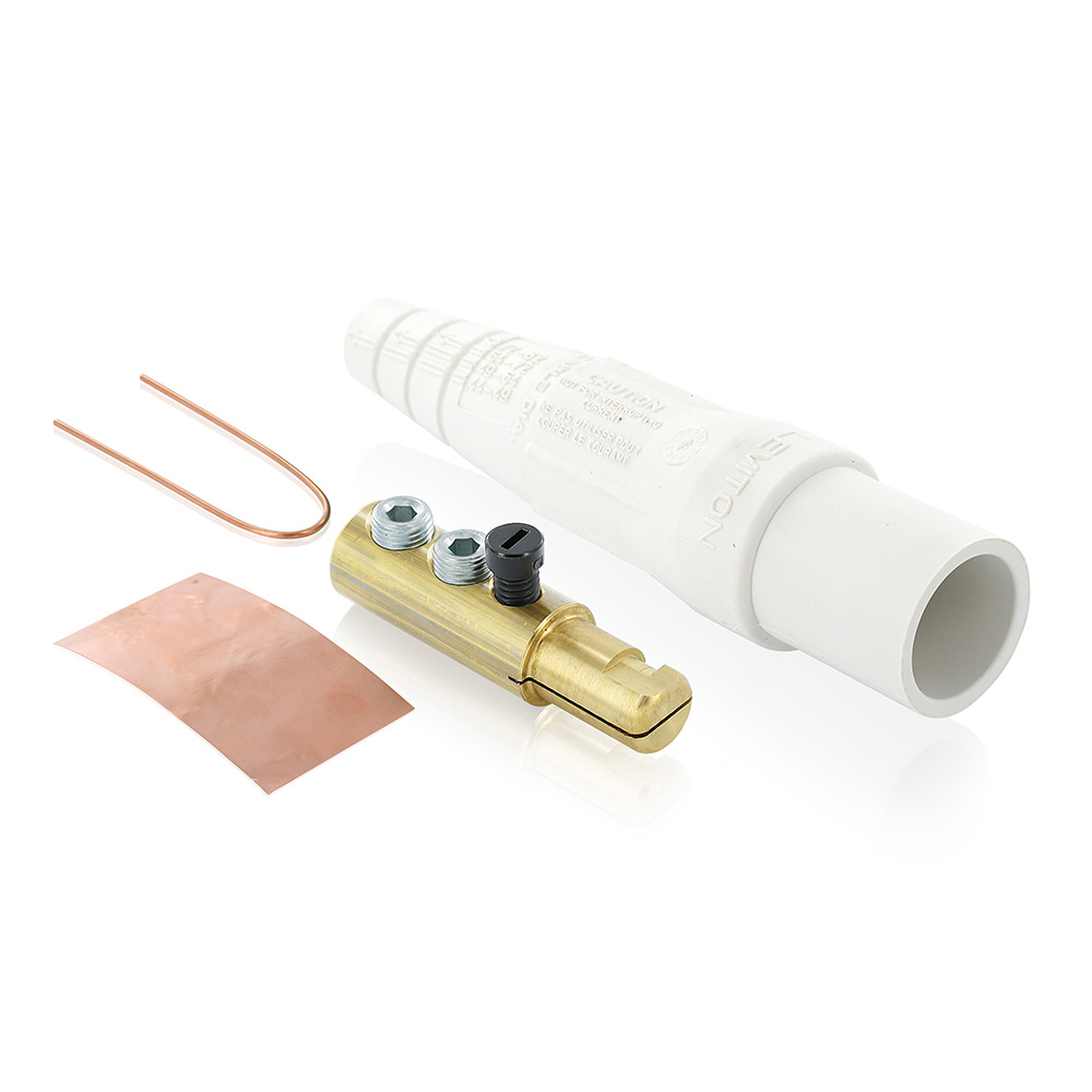 Product image for Male Plug, #2 - 2/0 AWG, Double Set Screw Termination