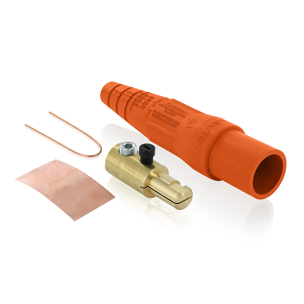 Product image for Male Plug, 2/0 - 4/0 AWG, Single Set Screw Termination