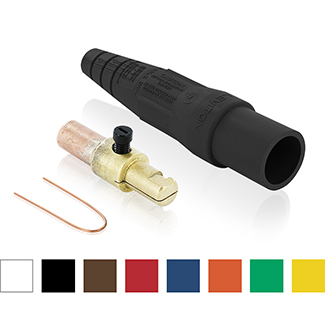 Product image for Male Plug, 1/0 - 2/0 AWG, Crimp Tube Termination