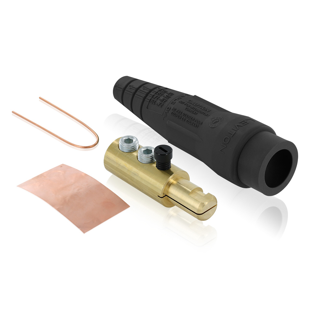 Product image for 18 Series Male Plug, 2/0 - 4/0 AWG, Double Set Screw Termination