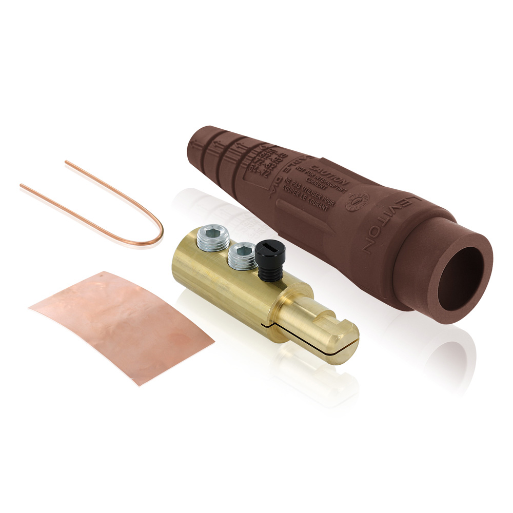 Product image for 18 Series Male Plug, 2/0 - 4/0 AWG, Double Set Screw Termination