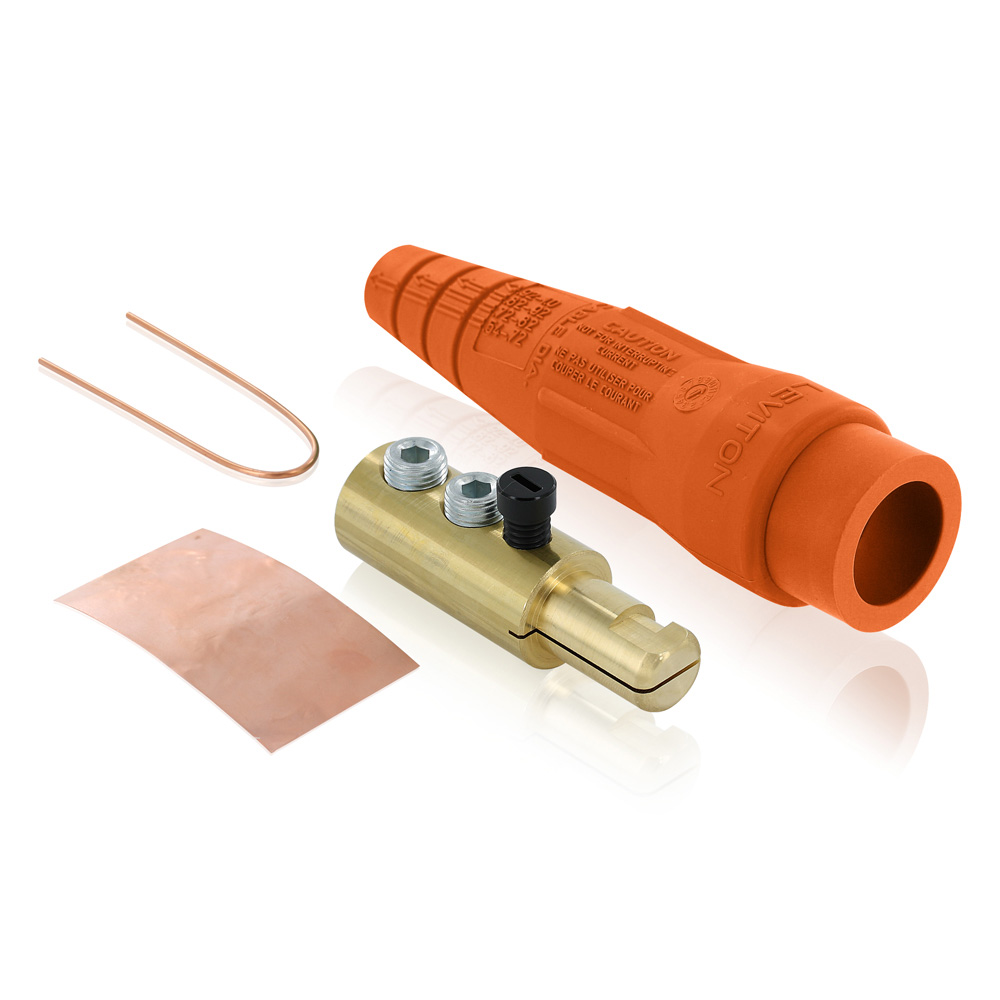 Product image for 18 Series Male Plug, 2/0 - 4/0 AWG, Double Set Screw Termination