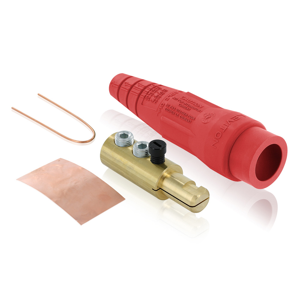 Product image for 18 Series Male Plug, 2/0 - 4/0 AWG, Double Set Screw Termination
