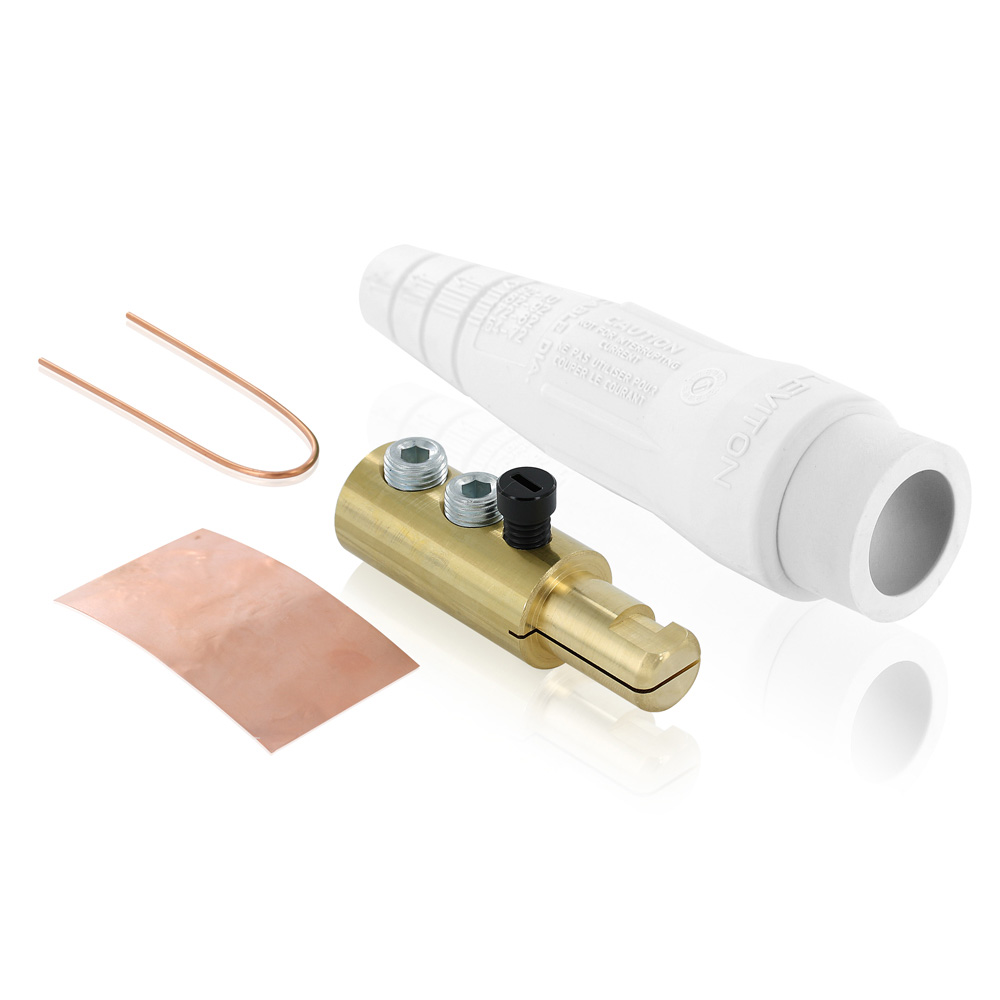 Product image for 18 Series Male Plug, 2/0 - 4/0 AWG, Double Set Screw Termination