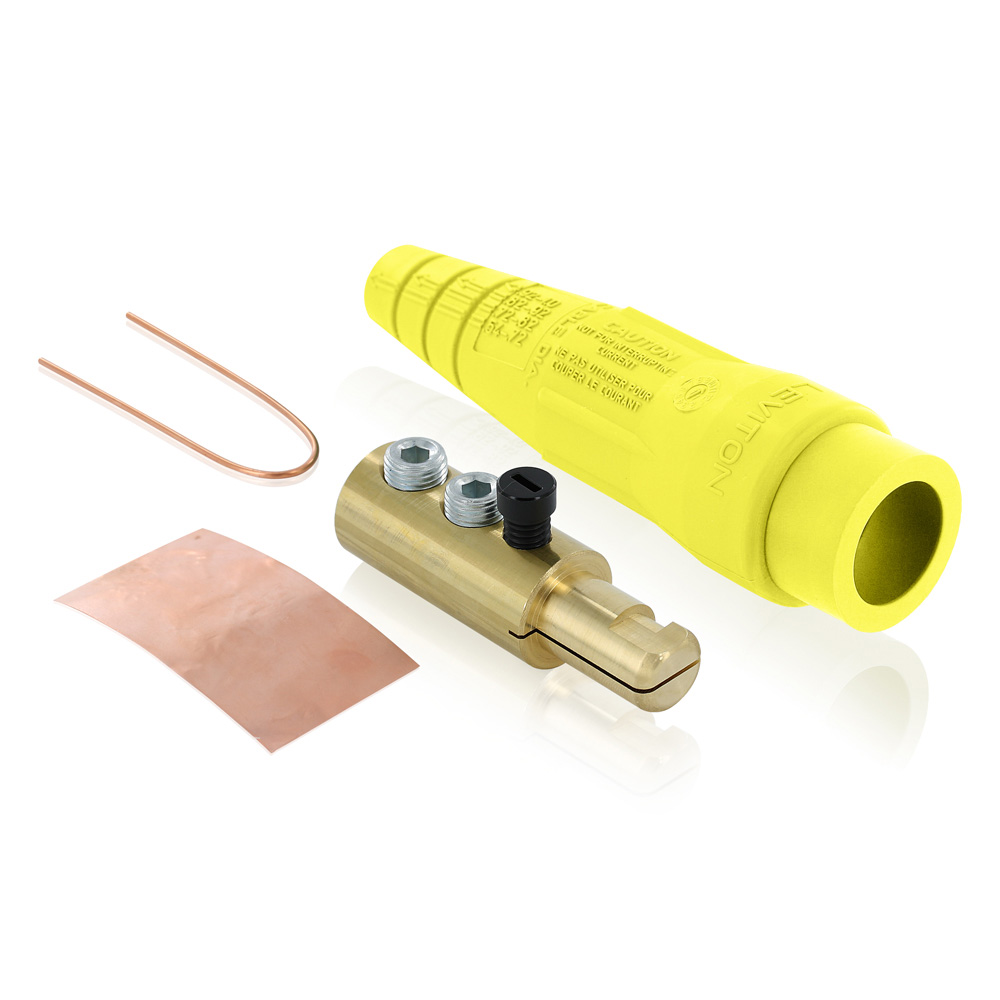 Product image for 18 Series Male Plug, 2/0 - 4/0 AWG, Double Set Screw Termination