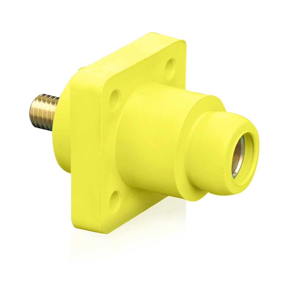 Product image for Female Receptacle, 90-Degree, #2 - 4/0 AWG, 0.75” Threaded Stud Length Termination