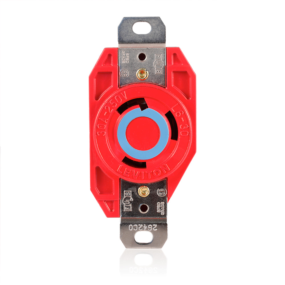 Product image for LEV 2620-R RED REC LOCK 2P3W NEMA L