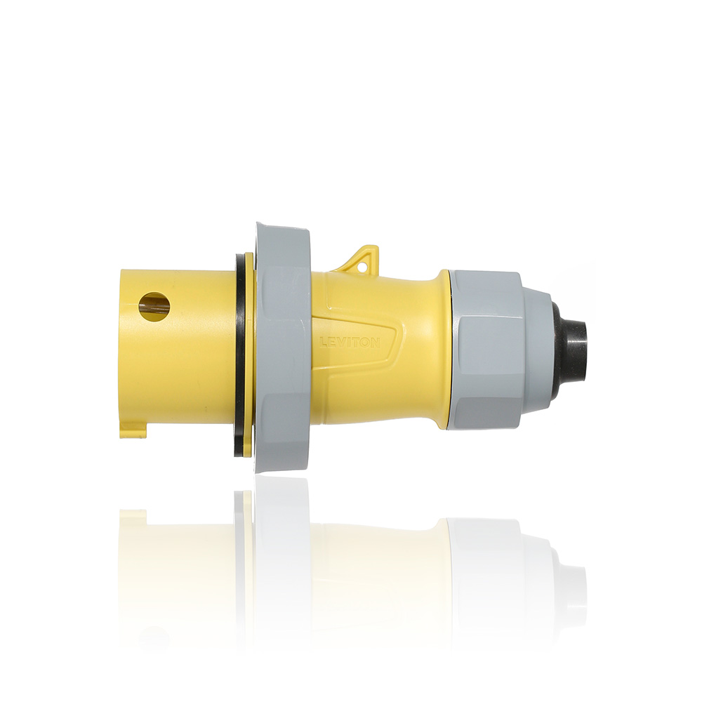 Product image for LEV Series IEC Pin & Sleeve Plug with Screwless Clamp Assembly