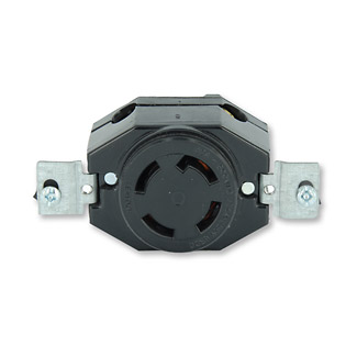 Product image for 30 Amp, 120/208 Volt, Flush Mount Locking Receptacle, Industrial Grade