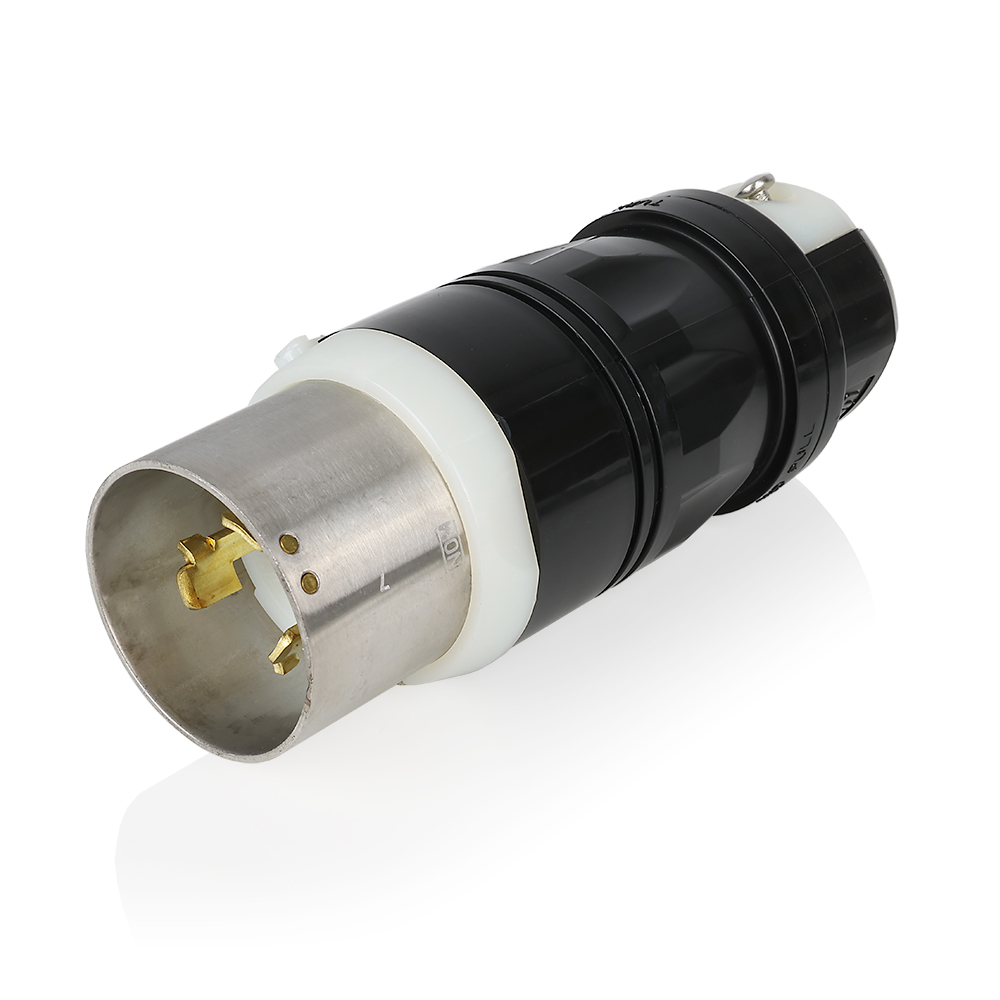 Product image for 50 Amp Locking Plug, Black & White
