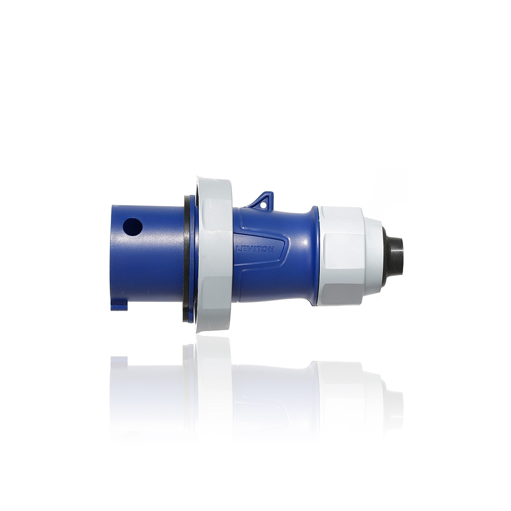 Product image for LEV Series IEC Pin & Sleeve Plug with Screwless Clamp Assembly