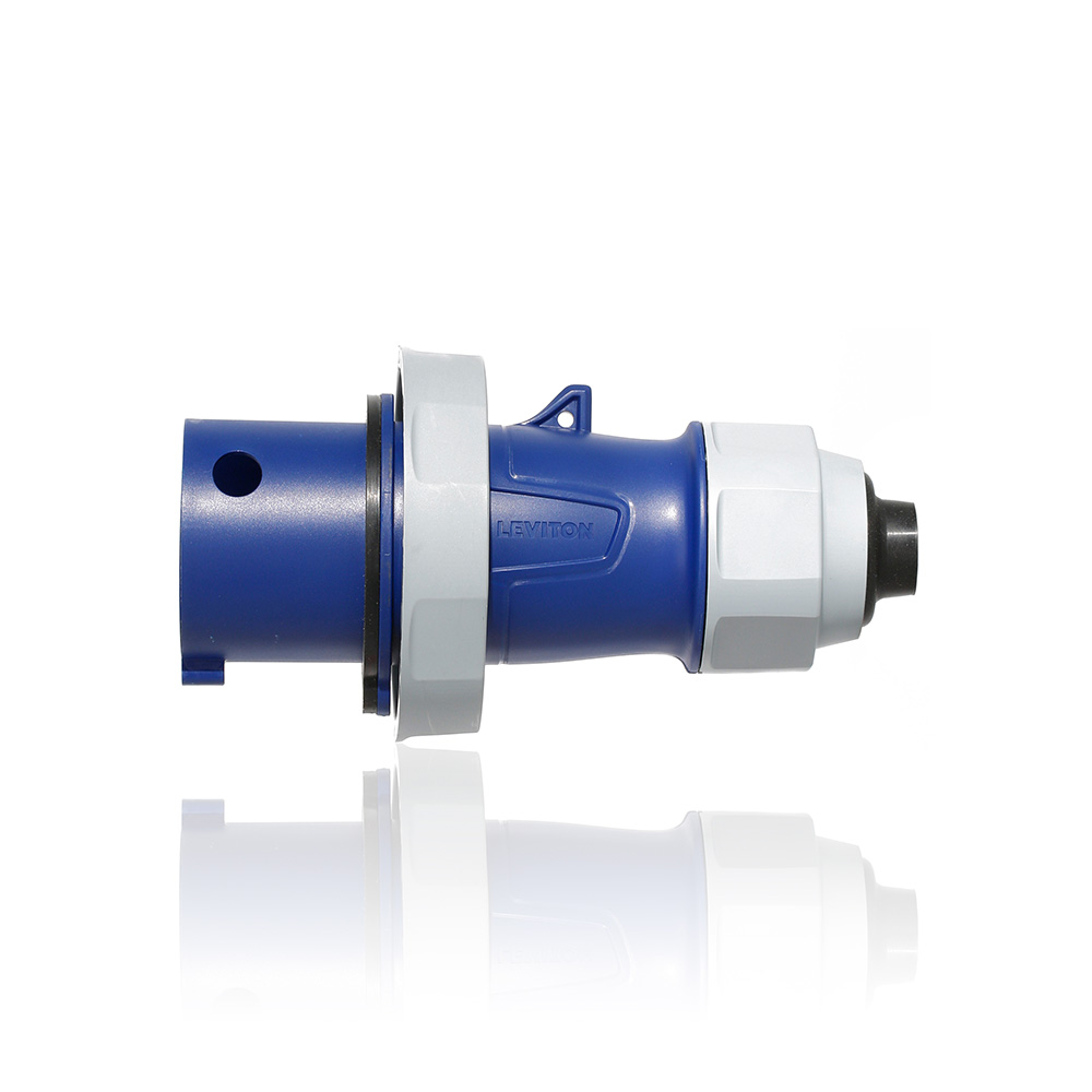 Product image for LEV Series IEC Pin & Sleeve Plug with Screwless Clamp Assembly