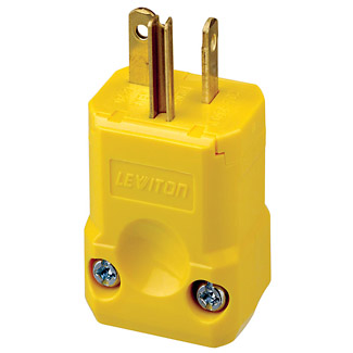 Product image for 20 Amp, 250 Volt, Straight Blade Plug, Industrial Grade