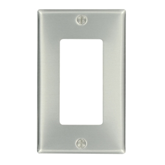 Product image for 1-Gang Decora Wallplate, Standard Size, Aluminum