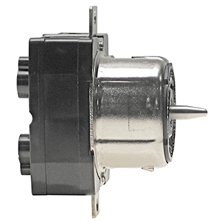 Product image for 50 Amp, 480 Volt, Black & White Locking Flush Mount Receptacle, Industrial Grade