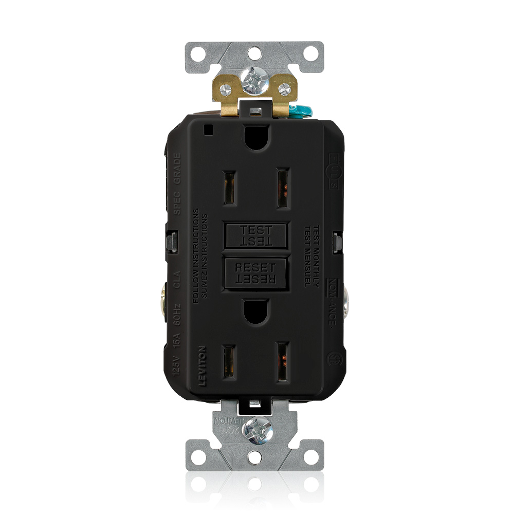 Product image for 15 Amp SmartlockPro® GFCI Receptacle/Outlet, Industrial Grade