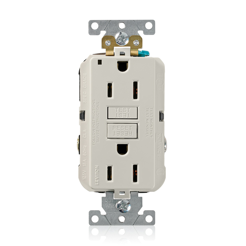 Product image for 15 Amp SmartlockPro® GFCI Receptacle/Outlet, Industrial Grade