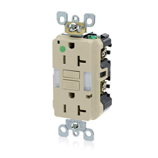 Product image for 20 Amp SmartlockPro® GFCI Receptacle/Outlet, Hospital Grade, Tamper-Resistant