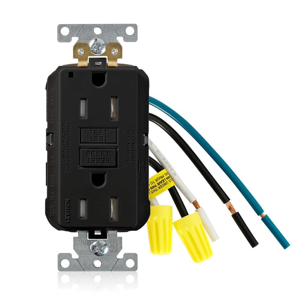 Product image for 15 Amp SmartlockPro® GFCI Receptacle/Outlet, Industrial Grade, Tamper-Resistant