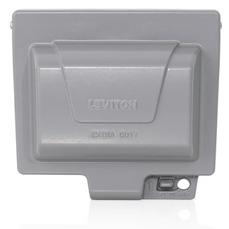 Product image for 1-Gang Weatherproof Cover, Aluminum, Gray