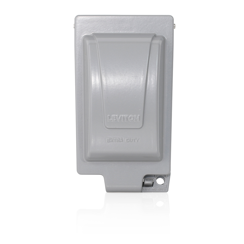 Product image for 1-Gang Weatherproof Cover, Aluminum, Gray
