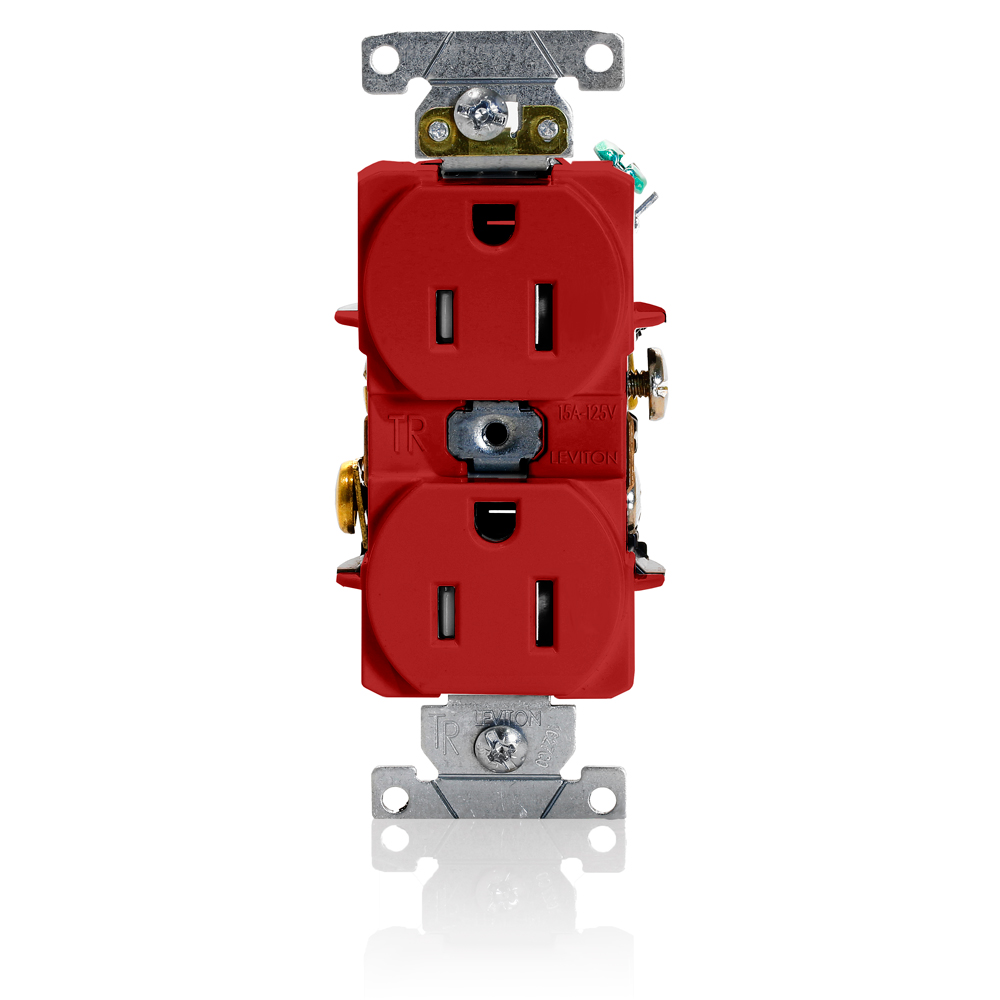 Product image for Tamper-Resistant Duplex Receptacle, 15 Amp, 125 Volt