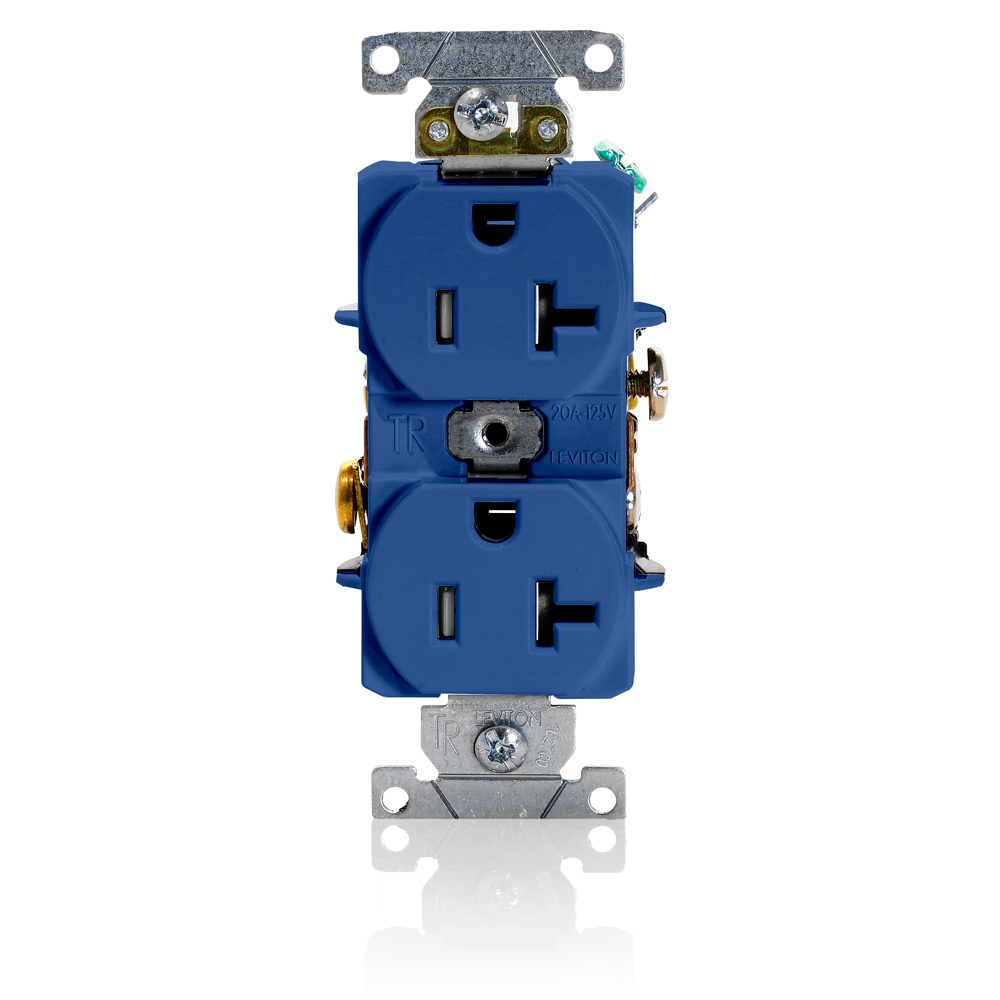 Product image for Tamper-Resistant Duplex Receptacle, 20 Amp, 125 Volt