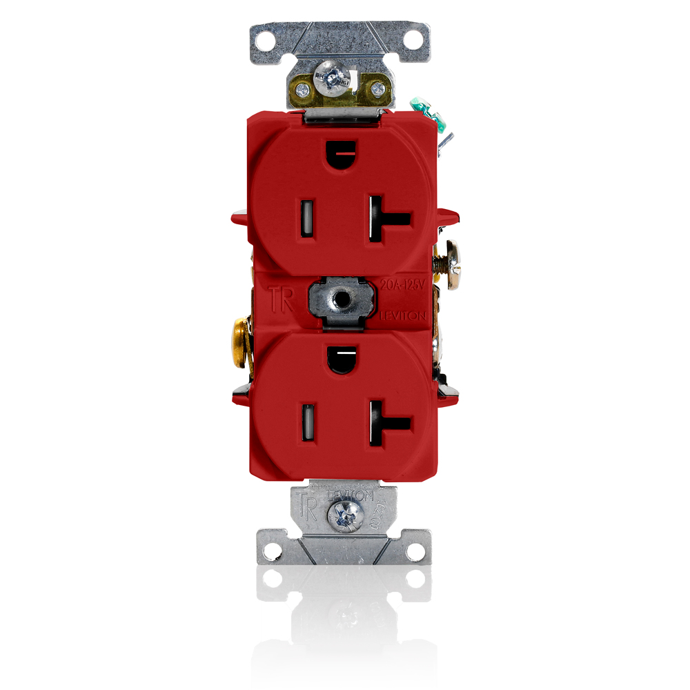 Product image for Tamper-Resistant Duplex Receptacle, 20 Amp, 125 Volt