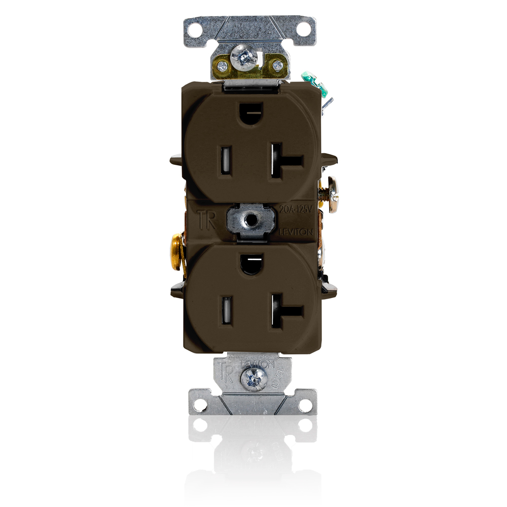 Product image for Tamper-Resistant Duplex Receptacle, 20 Amp, 125 Volt