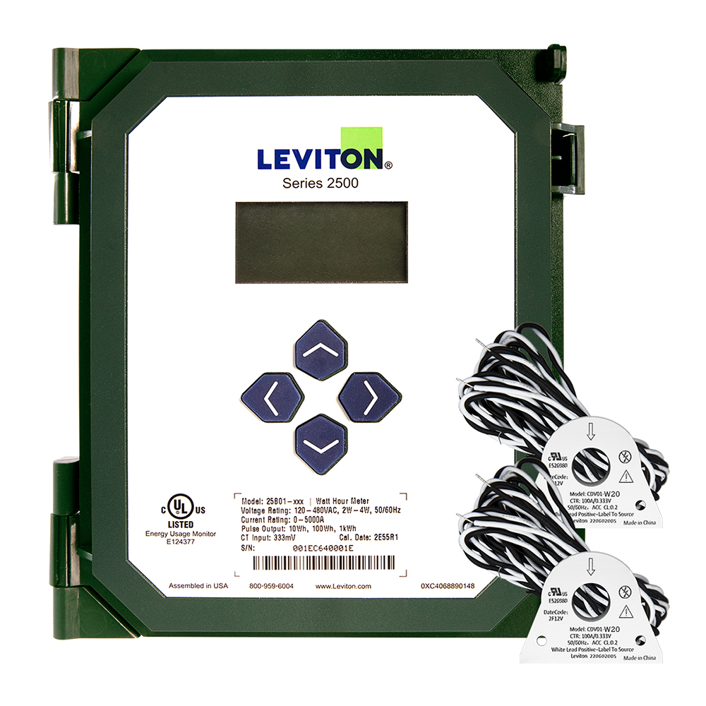 Product image for Submeter, 120/208V or 277/480V, 3-Phase Programmable, Pulse/Modbus with (2) 200A Solid Core CTs 