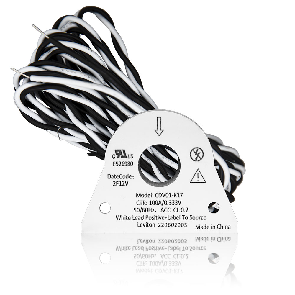Product image for Current Transformer, Solid Core, 100A, 333mV, 0.60” Opening, 144” Lead, 0.2% Accuracy
