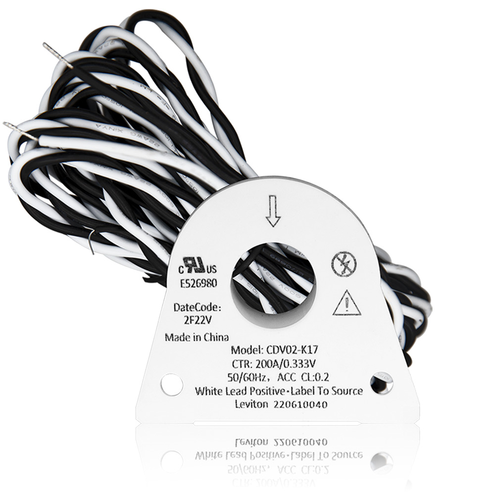 Product image for Current Transformer, Solid Core, 200A, 333mV, 0.78” Opening, 144” Lead, 0.2% Accuracy