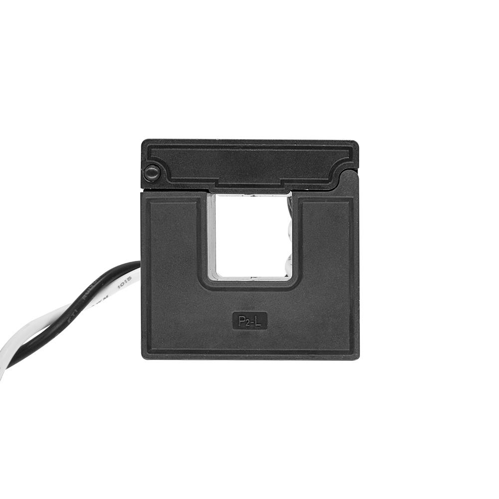 Product image for Current Transformer, Split Core, 200A, 333mV, 1.0” Opening, 144” Lead, 0.5% Accuracy, Black, For Submetering