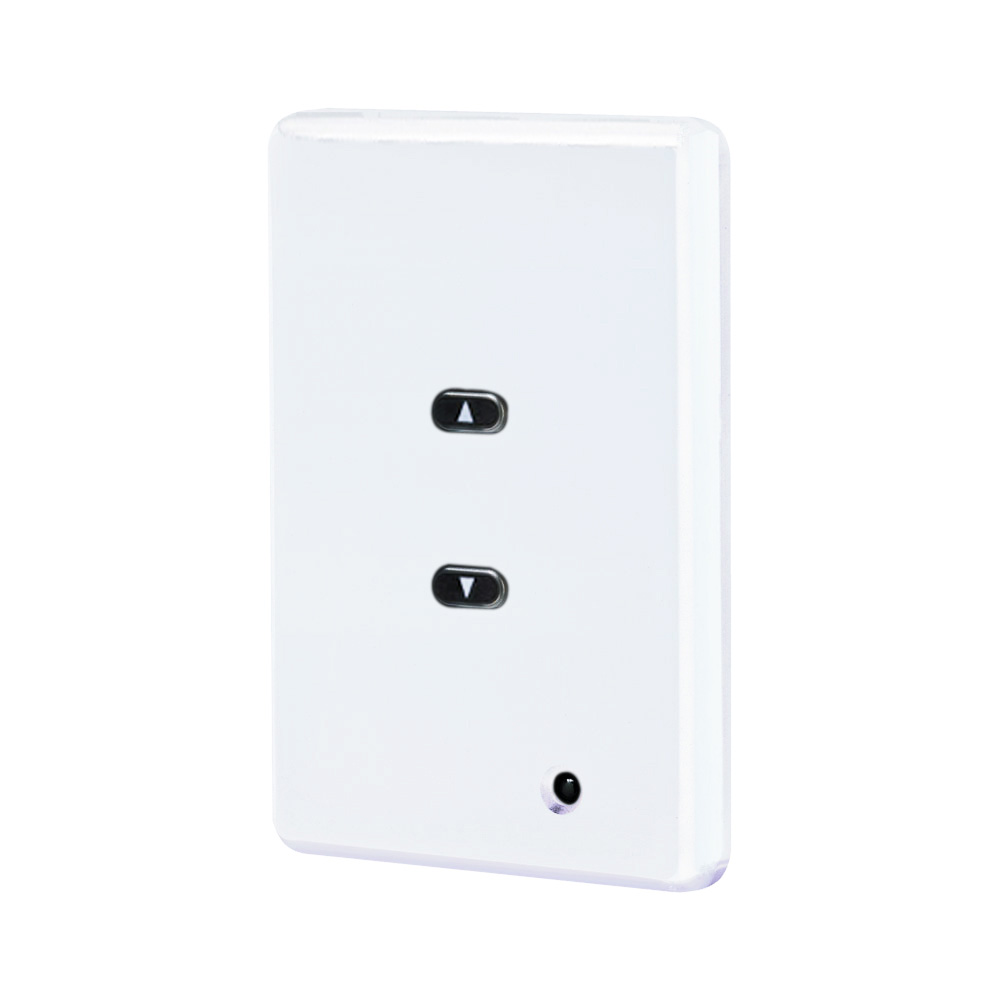 Product image for D8000 Commercial Lighting Control Systems, Push Button Station, 2 Buttons: Raise, Lower, Color: White